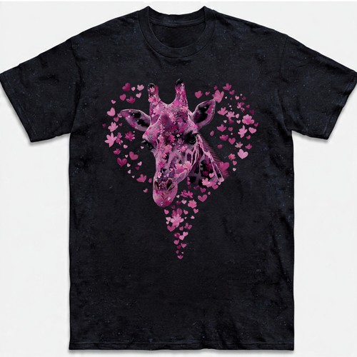 Shirt giraffa floreale - giraffa,