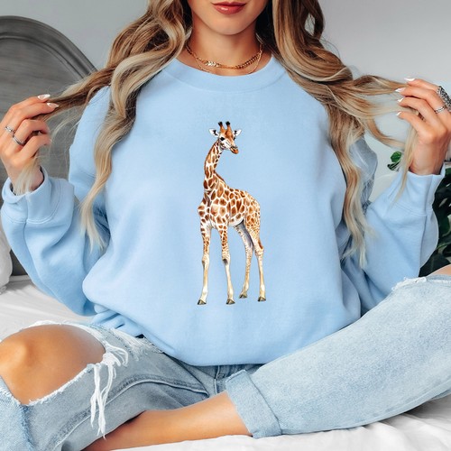 Felpa donna giraffa - , acquerello