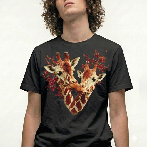 Shirt giraffa realistica - giraffa,