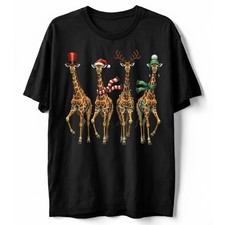 T-shirt giraffe natalizie